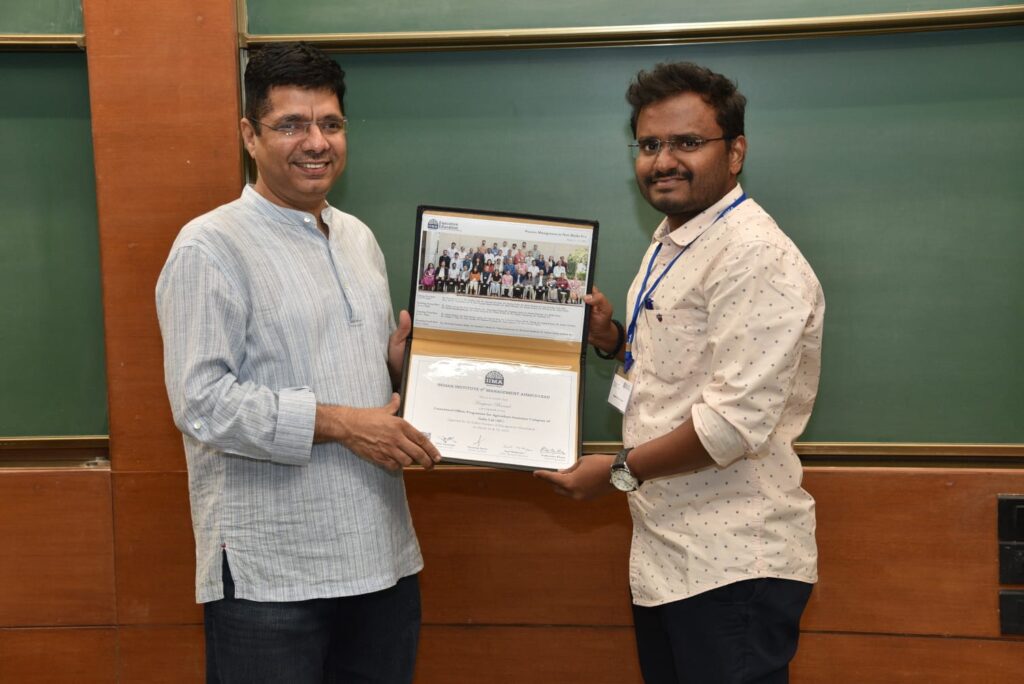 Dr. Kiran at IIM Ahmedabad